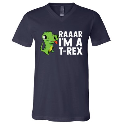 Raar I'm A T Rex Cute Funny Dinosaur V-Neck T-Shirt