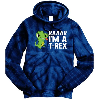 Raar I'm A T Rex Cute Funny Dinosaur Tie Dye Hoodie