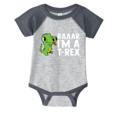 Raar I'm A T Rex Cute Funny Dinosaur Infant Baby Jersey Bodysuit