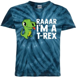 Raar I'm A T Rex Cute Funny Dinosaur Kids Tie-Dye T-Shirt