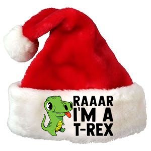 Raar I'm A T Rex Cute Funny Dinosaur Premium Christmas Santa Hat