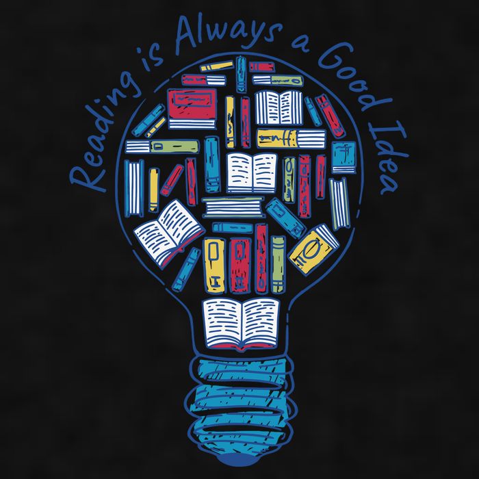 Reading Is Always A Good Idea Lightbulb Ladies PosiCharge Tri-Blend Wicking Tank
