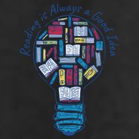Reading Is Always A Good Idea Lightbulb 7 Panel Mesh Trucker Snapback Hat