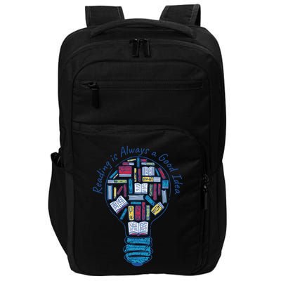 Reading Is Always A Good Idea Lightbulb Impact Tech Backpack