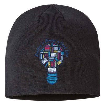 Reading Is Always A Good Idea Lightbulb Sustainable Beanie