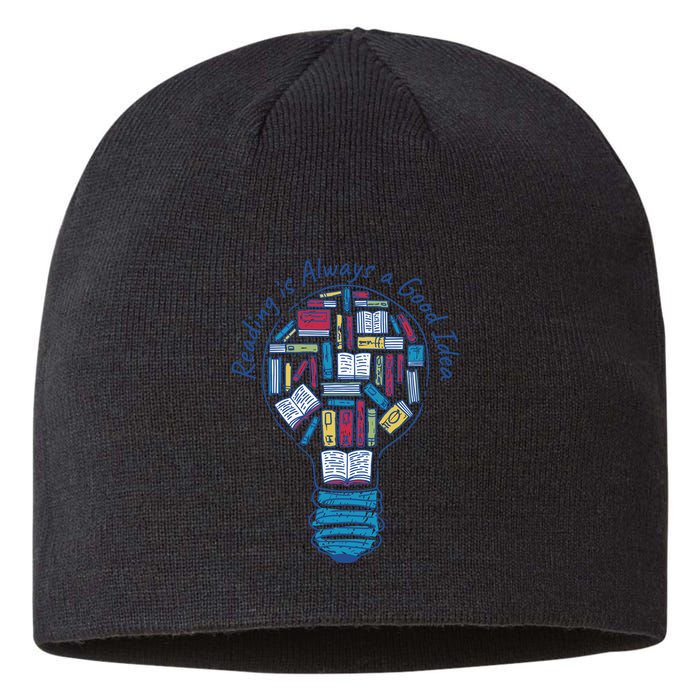 Reading Is Always A Good Idea Lightbulb Sustainable Beanie