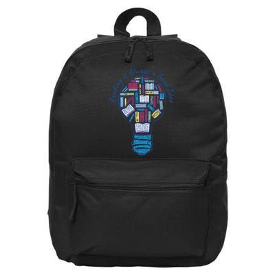 Reading Is Always A Good Idea Lightbulb 16 in Basic Backpack
