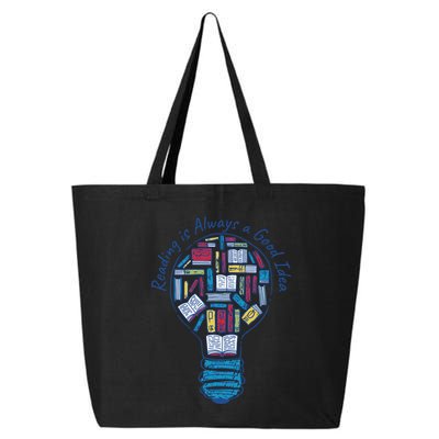 Reading Is Always A Good Idea Lightbulb 25L Jumbo Tote