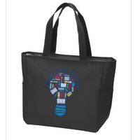 Reading Is Always A Good Idea Lightbulb Zip Tote Bag