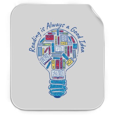 Reading Is Always A Good Idea Lightbulb Permanent Decal Sticker