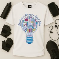 Reading Is Always A Good Idea Lightbulb Performance Shirt
