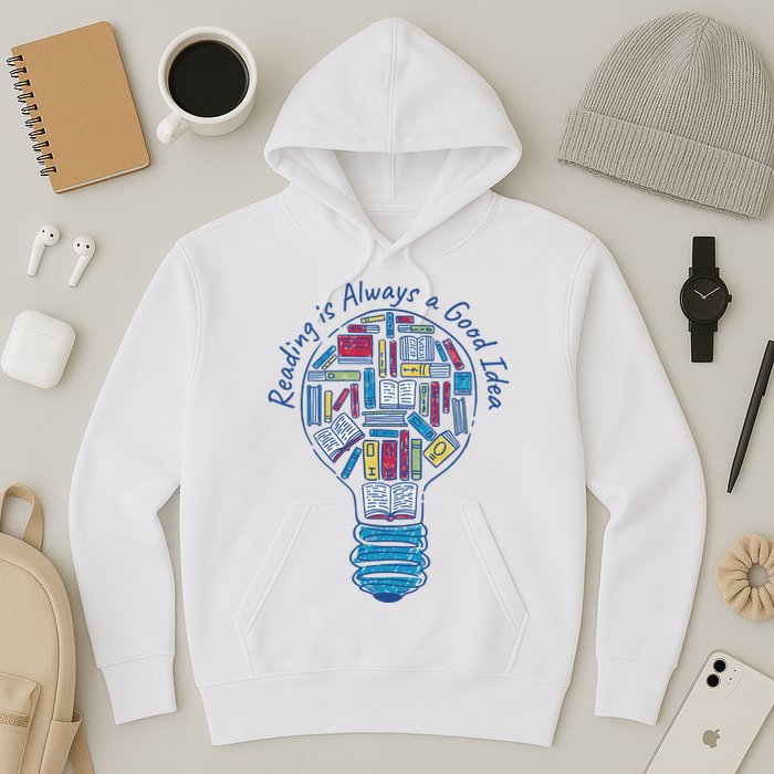 Reading Is Always A Good Idea Lightbulb Hoodie