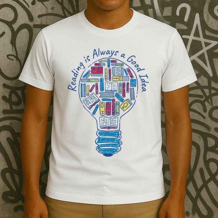 Reading Is Always A Good Idea Lightbulb T-Shirt