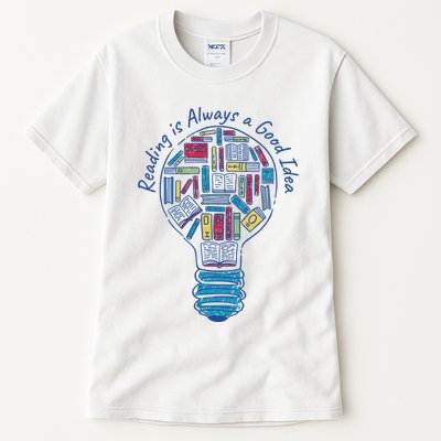 Reading Is Always A Good Idea Lightbulb Tall T-Shirt