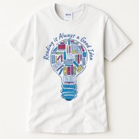 Reading Is Always A Good Idea Lightbulb Tall T-Shirt