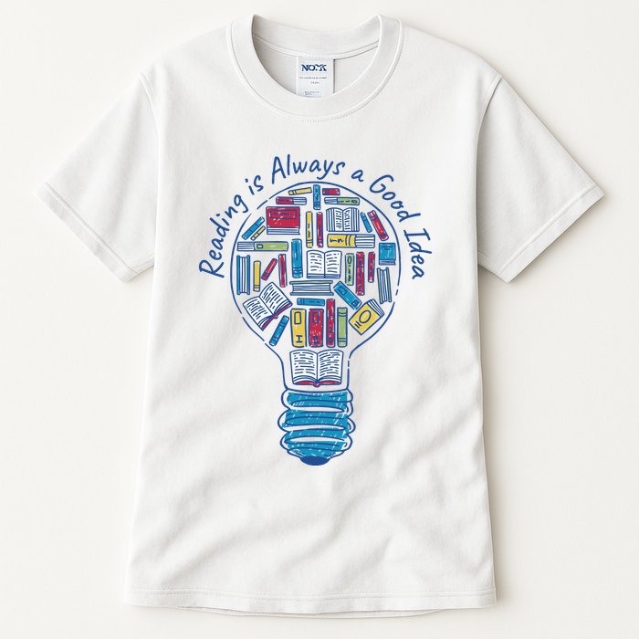 Reading Is Always A Good Idea Lightbulb Tall T-Shirt