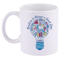Reading Is Always A Good Idea Lightbulb 11oz C Handle Ceramic Mug