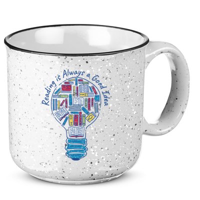 Reading Is Always A Good Idea Lightbulb 15oz Campfire Ceramic Mug
