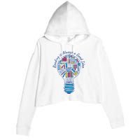 Reading Is Always A Good Idea Lightbulb Crop Fleece Hoodie