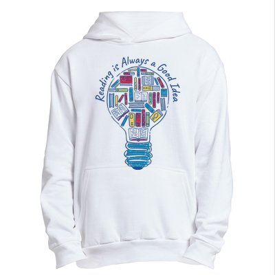 Reading Is Always A Good Idea Lightbulb Urban Pullover Hoodie