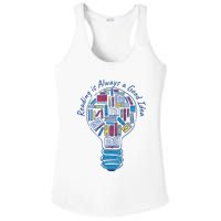 Reading Is Always A Good Idea Lightbulb Ladies PosiCharge Competitor Racerback Tank