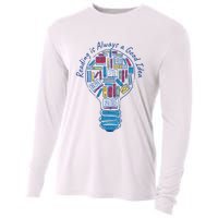 Reading Is Always A Good Idea Lightbulb Cooling Performance Long Sleeve Crew