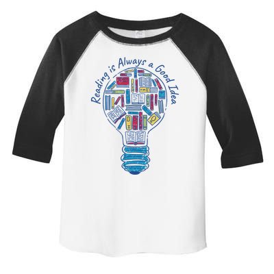 Reading Is Always A Good Idea Lightbulb Toddler Fine Jersey T-Shirt