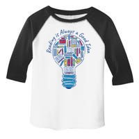 Reading Is Always A Good Idea Lightbulb Toddler Fine Jersey T-Shirt