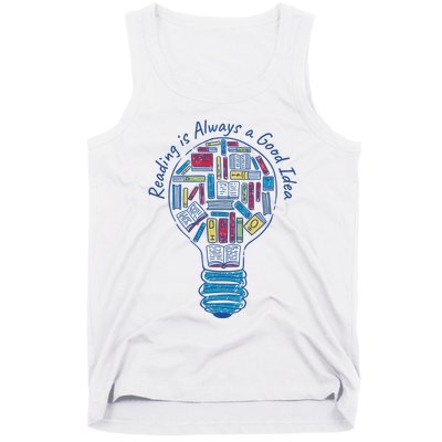 Reading Is Always A Good Idea Lightbulb Tank Top