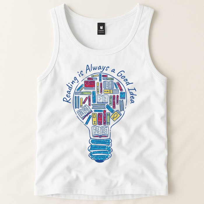 Reading Is Always A Good Idea Lightbulb Tank Top