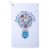 Reading Is Always A Good Idea Lightbulb Golf Towel