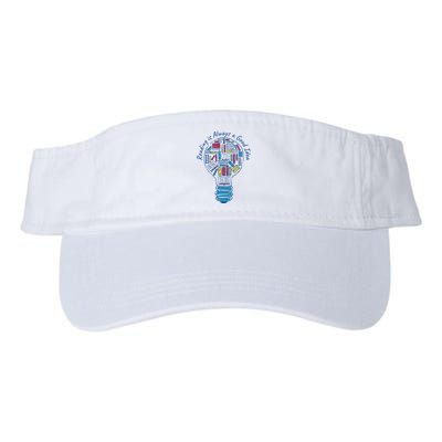 Reading Is Always A Good Idea Lightbulb Valucap Bio-Washed Visor