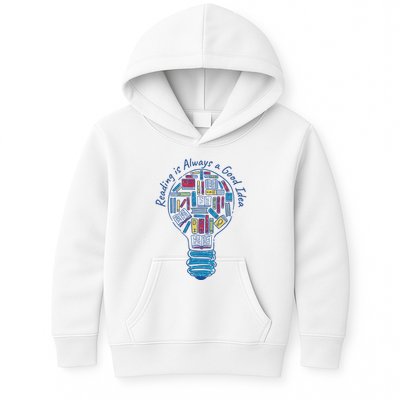 Reading Is Always A Good Idea Lightbulb Kids Hoodie