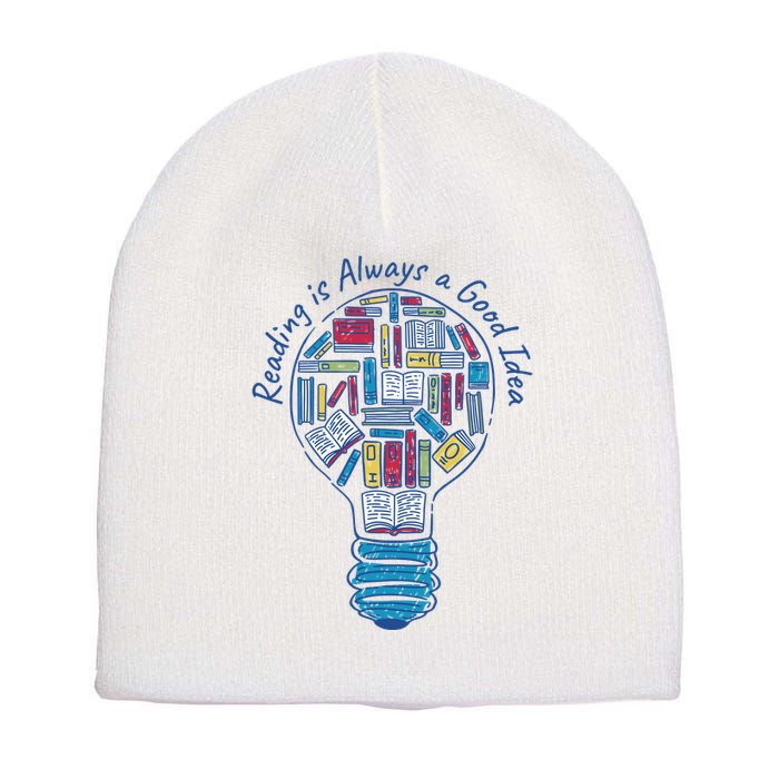 Reading Is Always A Good Idea Lightbulb Short Acrylic Beanie