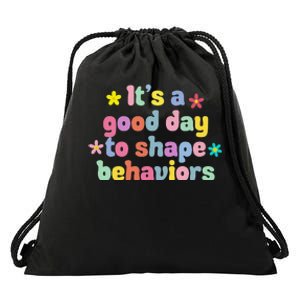 Retro It's A Good Day To Shape Behaviors Drawstring Bag