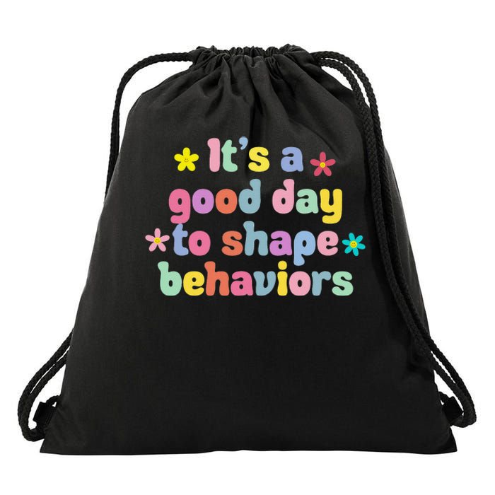 Retro It's A Good Day To Shape Behaviors Drawstring Bag