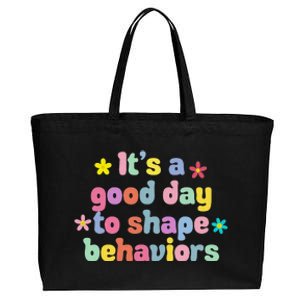 Retro It's A Good Day To Shape Behaviors Cotton Canvas Jumbo Tote