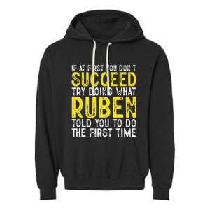 Ruben If At First You DonT Succeed Garment-Dyed Fleece Hoodie