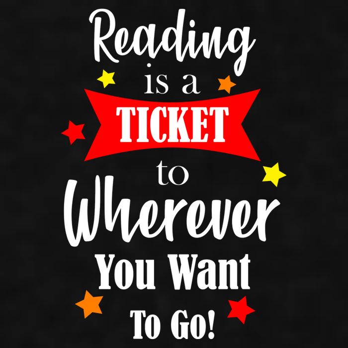 Reading Is A Ticket To Where Ever You Want To Go Ladies PosiCharge Tri-Blend Wicking Tank