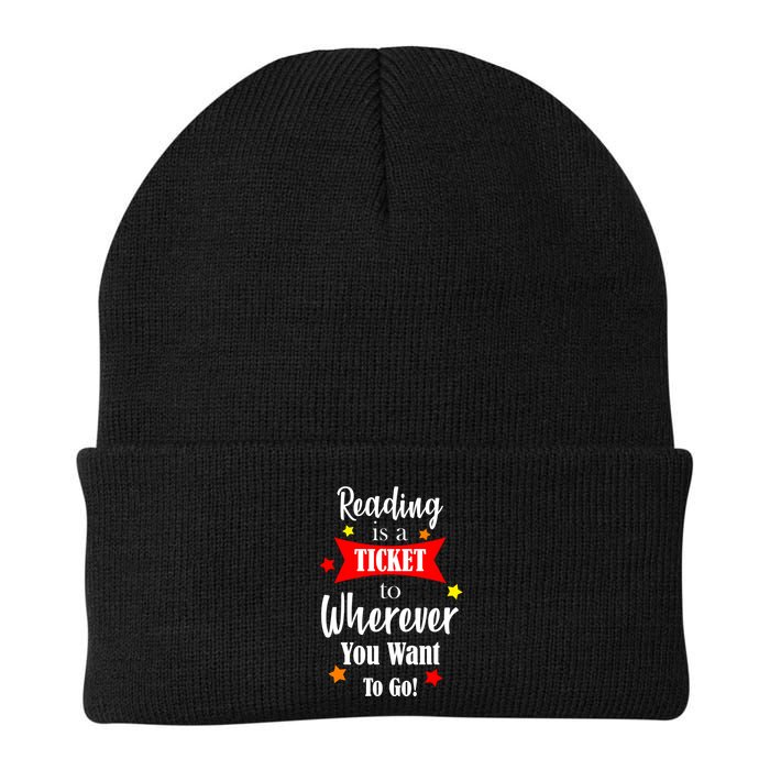 Reading Is A Ticket To Where Ever You Want To Go Knit Cap Winter Beanie