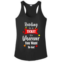 Reading Is A Ticket To Where Ever You Want To Go Ladies PosiCharge Competitor Racerback Tank