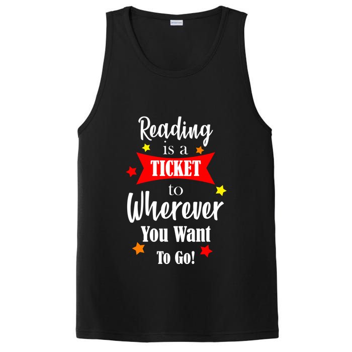 Reading Is A Ticket To Where Ever You Want To Go PosiCharge Competitor Tank