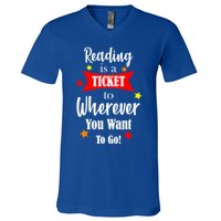 Reading Is A Ticket To Where Ever You Want To Go V-Neck T-Shirt