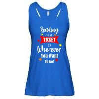 Reading Is A Ticket To Where Ever You Want To Go Ladies Essential Flowy Tank
