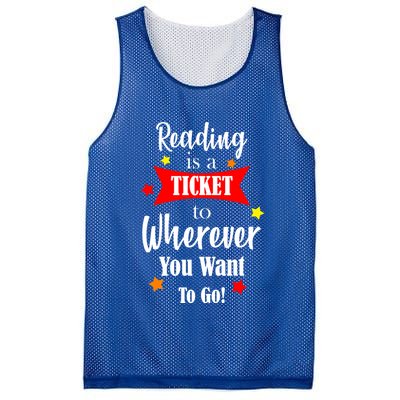 Reading Is A Ticket To Where Ever You Want To Go Mesh Reversible Basketball Jersey Tank