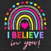 Rainbow I Believe In You Teacher Testing Day Gifts 11oz C Handle Ceramic Mug