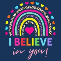 Rainbow I Believe In You Teacher Testing Day Gifts Cooling Performance Crew T-Shirt