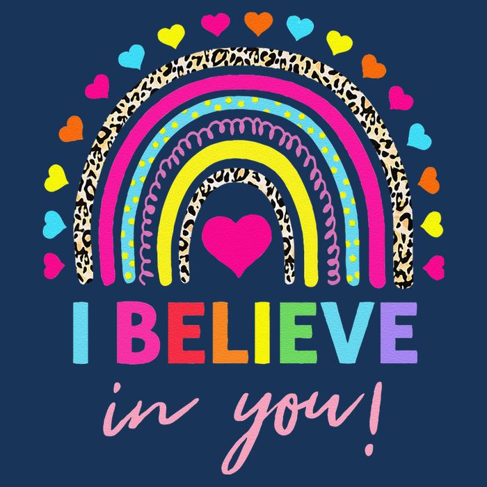 Rainbow I Believe In You Teacher Testing Day Gifts Cooling Performance Crew T-Shirt