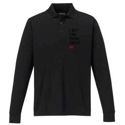 Retro I Bet You Think About Me Meaning I Knew U Were Trouble Performance Long Sleeve Polo