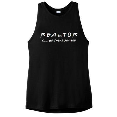 Realtor I'll Be There For You Real Estate Agent Gift Ladies PosiCharge Tri-Blend Wicking Tank